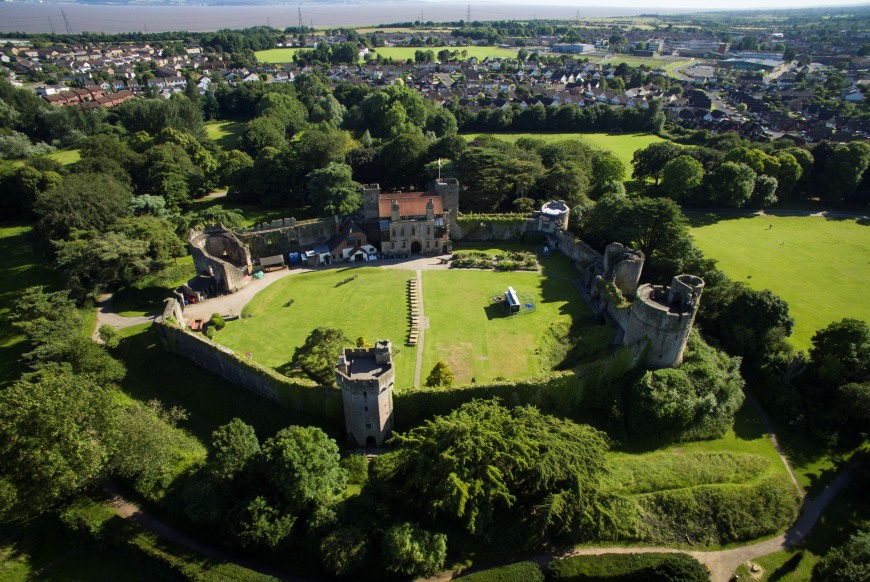 Caldicot Castle from the Sky